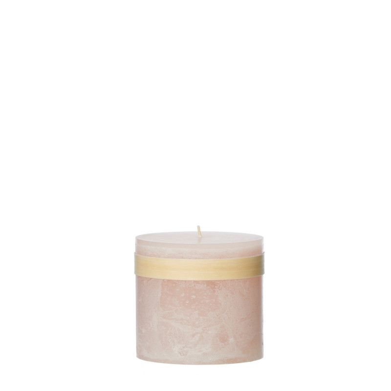 Lille Timber Bloklys i farven Soft Pink fra Vance Kitira