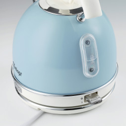 Synligt vandniveau på Vintage blå kettle fra Ariete.