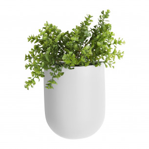 Væg blomsterkrukke. Hvid Oval fra Present Time.