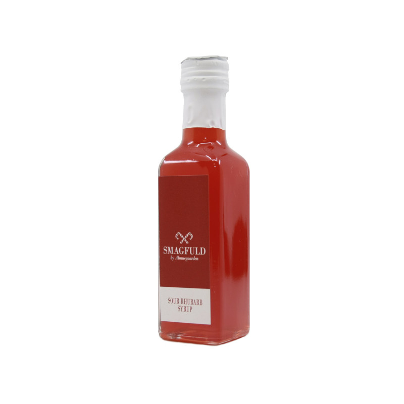 Almuegaardens smagfuld sur rabarber sirup