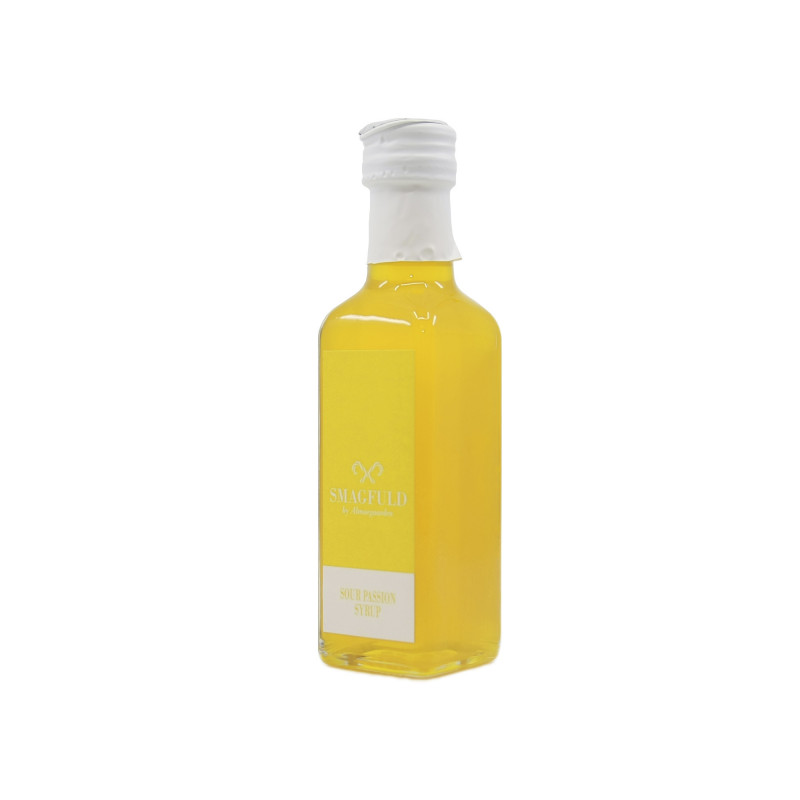 Almuegaardens smagfuld sirup med sur passion