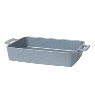 Broste Copenhagen 'Hasle' ovnfast fad i stentøj. W43 cm. Flintstone Blue Granite.