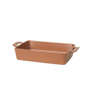 Broste Copenhagen 'Hasle' ovnfast fad i stentøj. W37 cm. Etruscan Red Granite