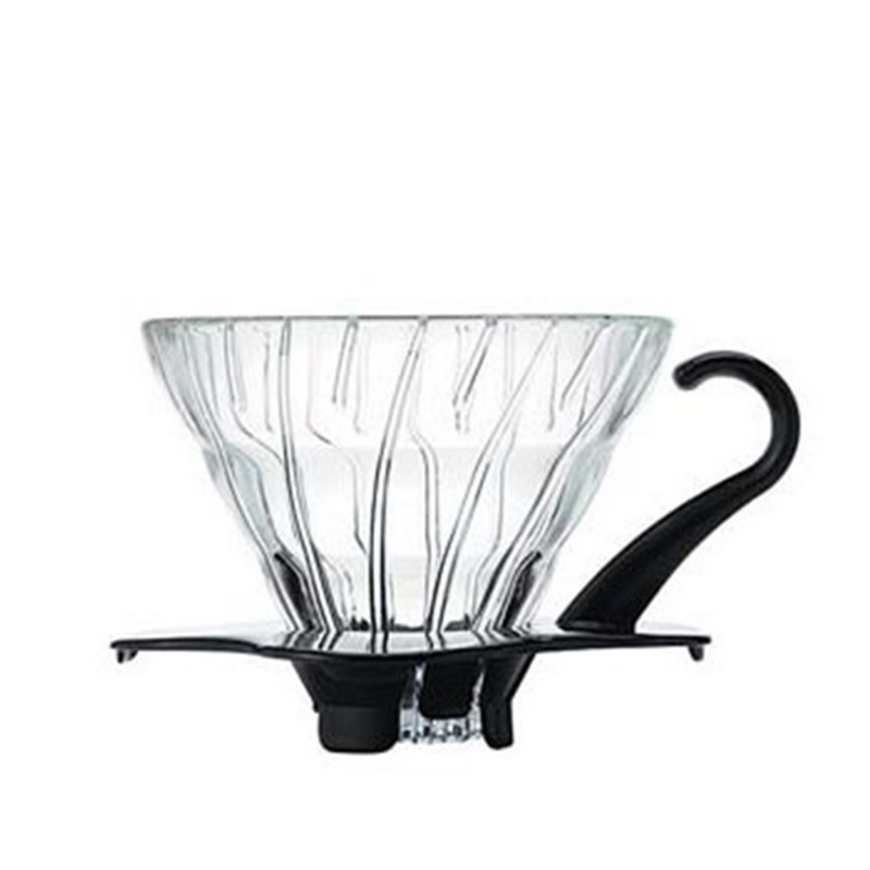 V60 01 Dripper - glas m sort håndtag fra Hario