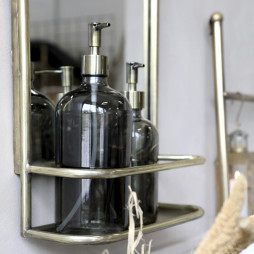 Chic Antique pumpeflaske I smoke glas. Her ses begge størrelser 1000 ml og 480 ml