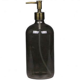Fin pumpeflaske i glas, smoke fra Chic Antique - 1000 ml