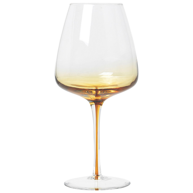 4 Stk. Amber Rødvinsglas Fra Broste Copenhagen