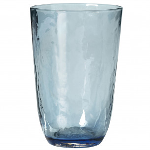 Store Blå Hammered Drikkeglas Fra Broste Copehagen - 4 stk.
