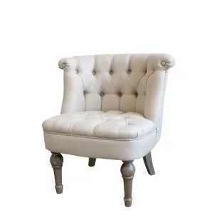 CHIC ANTIQUE FRANSK LÆNESTOL HØR HVID - 71