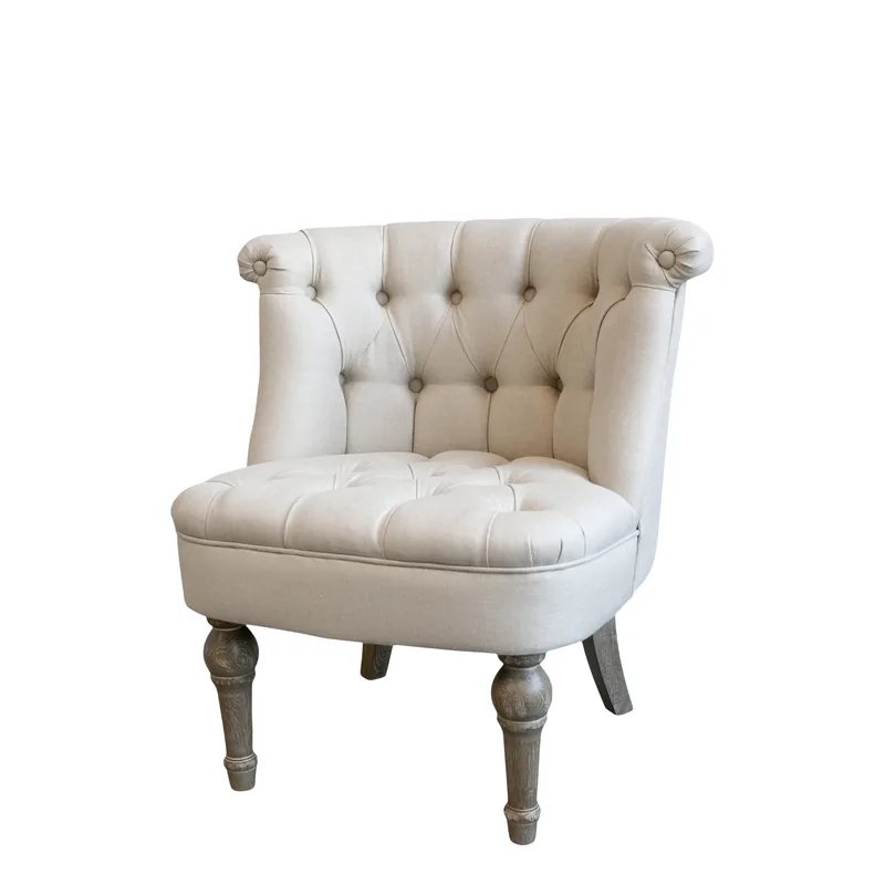 CHIC ANTIQUE FRANSK LÆNESTOL HØR HVID - 71