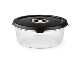 Rund vakuum glasbeholder – 1400ml