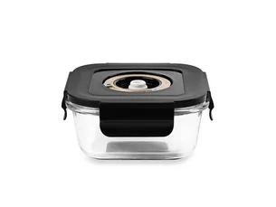 Square vacuum glass container - 525ml