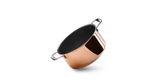 Copper hybrid non-stick pot 24 cm