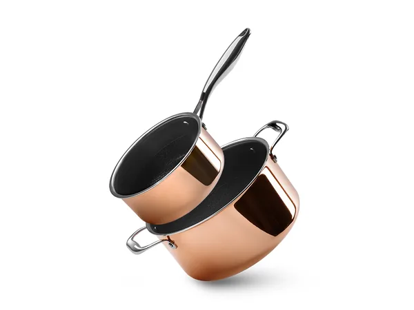 Copper hybrid non-stick pot set - 2 pcs