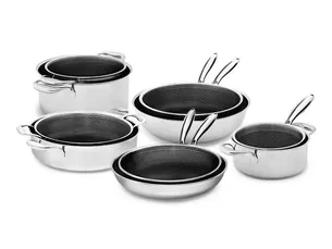 Køkkensæt med 10-dele | gryde- og pandesæt | onyx cookware
