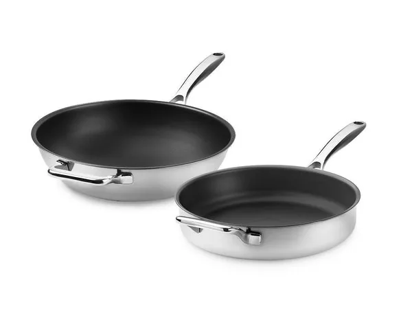 Zero – natutal non-stick wok+saute set – 2pcs