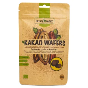 RawPowder Kakao Wafers ØKO, 150 g
