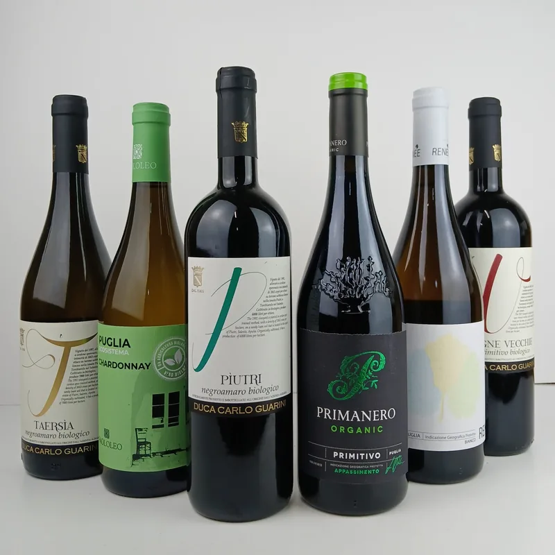 Puglia smagskassen, 10 års fødselsdagssmagskassen,  Økologiske vine, Puglia Italien
