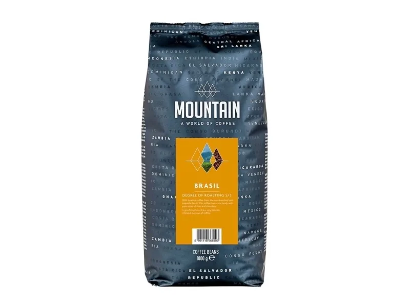 Mountain Brasil Kaffe, hele bønner 6 x 1000 g