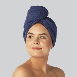 Bambus hårturban navy