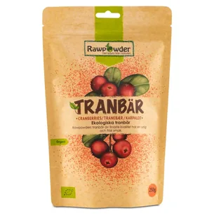 RawPowder Økologiske Tranebær, 250 g