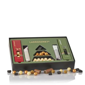 Lakrids gaveæske fra Lakridseret - Green Selection One - Christmas Edition - 620g