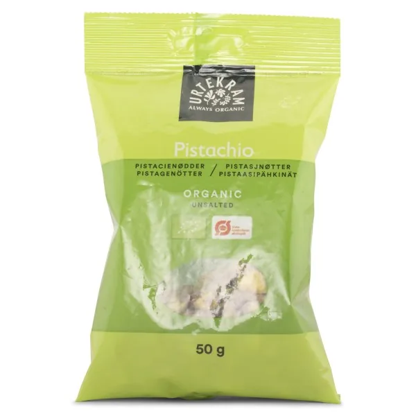Urtekram Pistacienødder Øko, 50 g