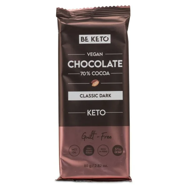 BeKeto KETO Chocolate, Original Dark, 80 g