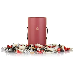 Chokolade tønde i rød med julemix fra Cocoture - 2kg