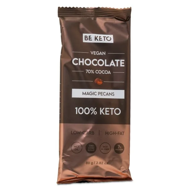 BeKeto KETO Chocolate, Magic Pecans, 80 g