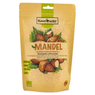 RawPowder Mandel ØKO, 250 g