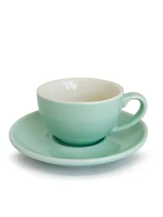 Keramisk espresso kop m. underkop (9 cl)  Blå