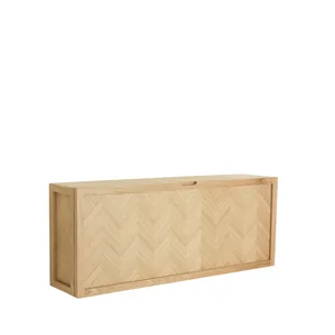 HÜBSCH HERRINGBONE SKOSKAB LARGE NATUR - 100