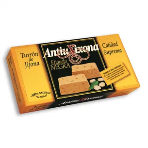 Turrón Jijona Antiu Xixona etiqueta negra