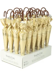 Chokolade paraply med guld papir