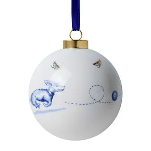 Julekugle gravhundde i Boldspil  Heinen Delfts Blauw