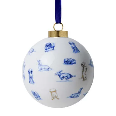 Julekugle Teckel Nhaan Hundetricks  Heinen Delfts Blauw