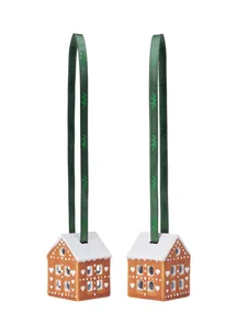 Gingerbread juleophæng, brun - 2 stk