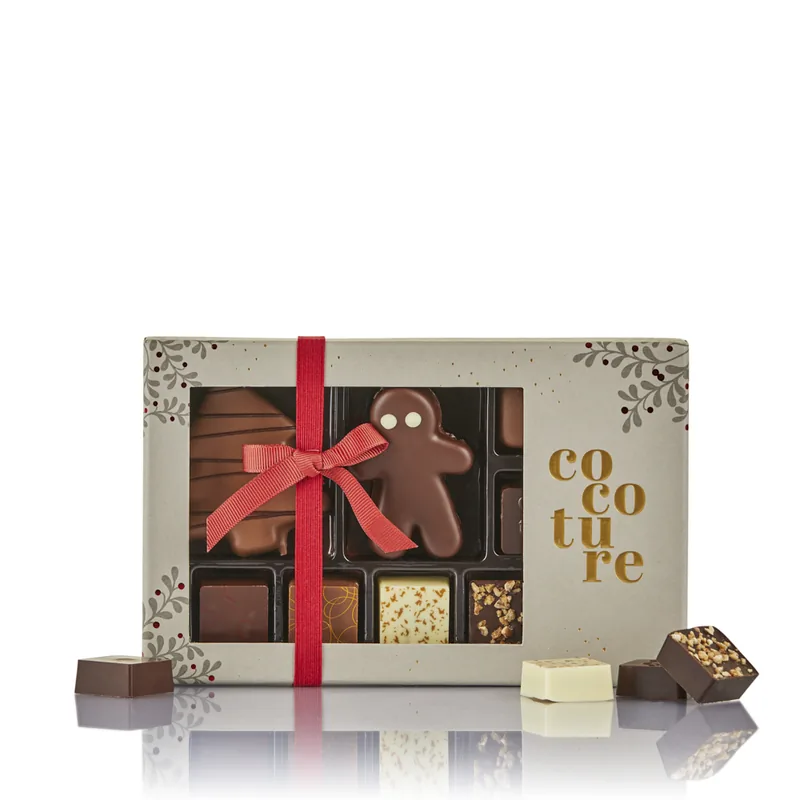 Cocoture fyldte chokolader og jule marcipanfigurer - 120g