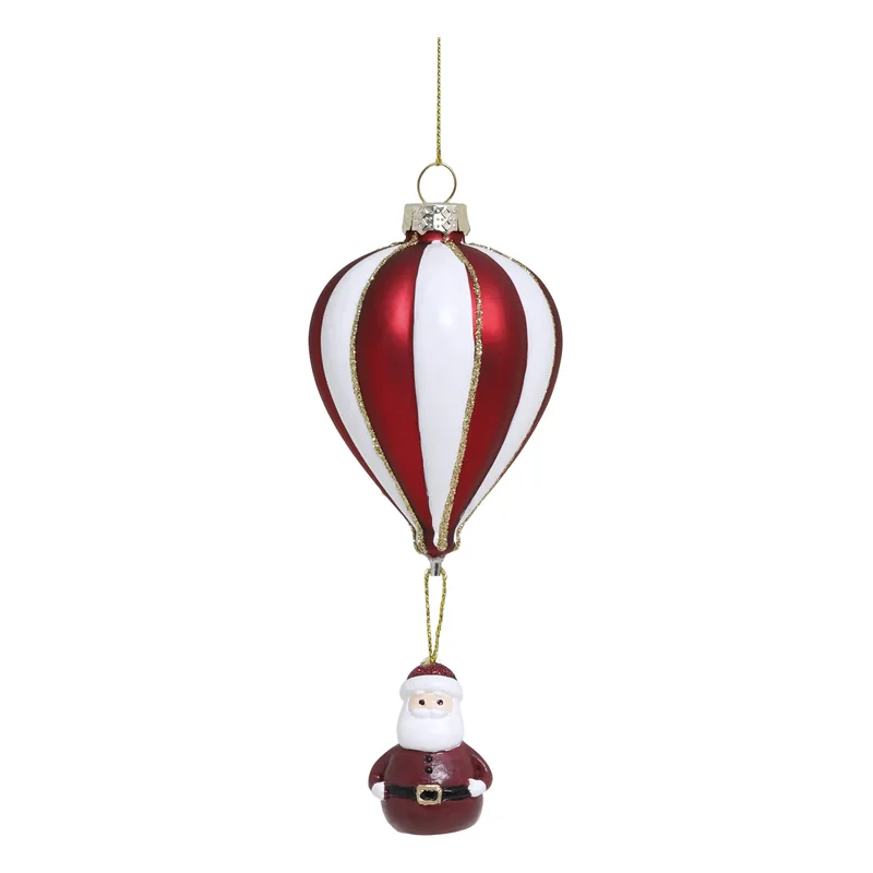 Luftballon med julemand julekugle  - Chic Antigue