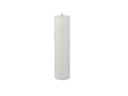 Sirius Sille Genopladelig Bloklys Ø7,5 x 30 cm, Hvid