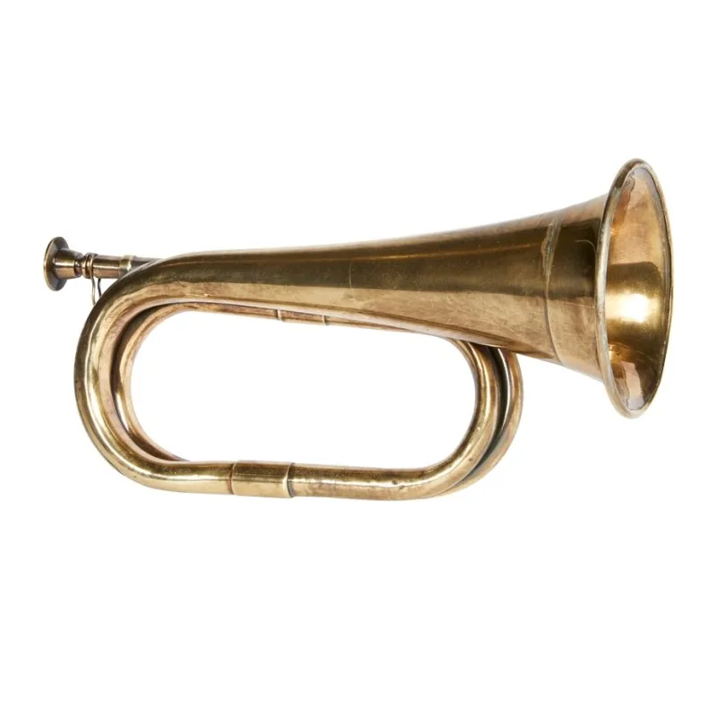 Trompet deko m/ messingfinish - Speedtsberg L: 28 cm