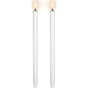 Uyuni LED kronelys, batteri, hvid