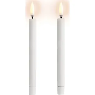 Uyuni LED kronelys, batteri, hvid