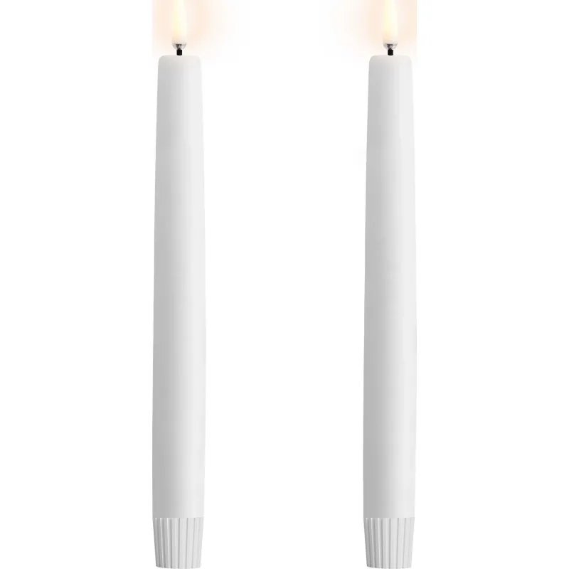 Uyuni LED kronelys, batteri, hvid