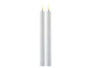 Sirius Sille Genopladelig Kronelys 2-pak Ø2 x 25 cm, Hvid