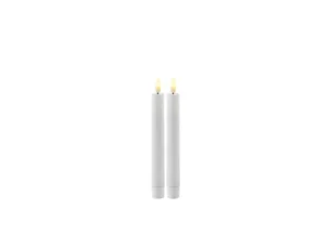 Sirius Sille Genopladelig Kronelys 2-pak Ø2 x 20 cm, Hvid