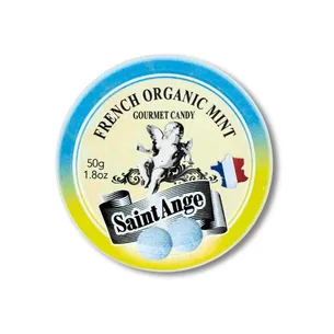 Saint-Ange Økologisk Mynte Pastiller 50g - BIO-Certificerede Franske Slik