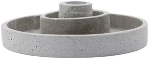 Lysestage House Doctor Daca industriel polystone Ø15×4 cm grå