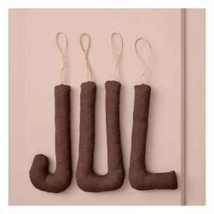 "Jul" bogstaver brune t/ ophæng - Ib Laursen